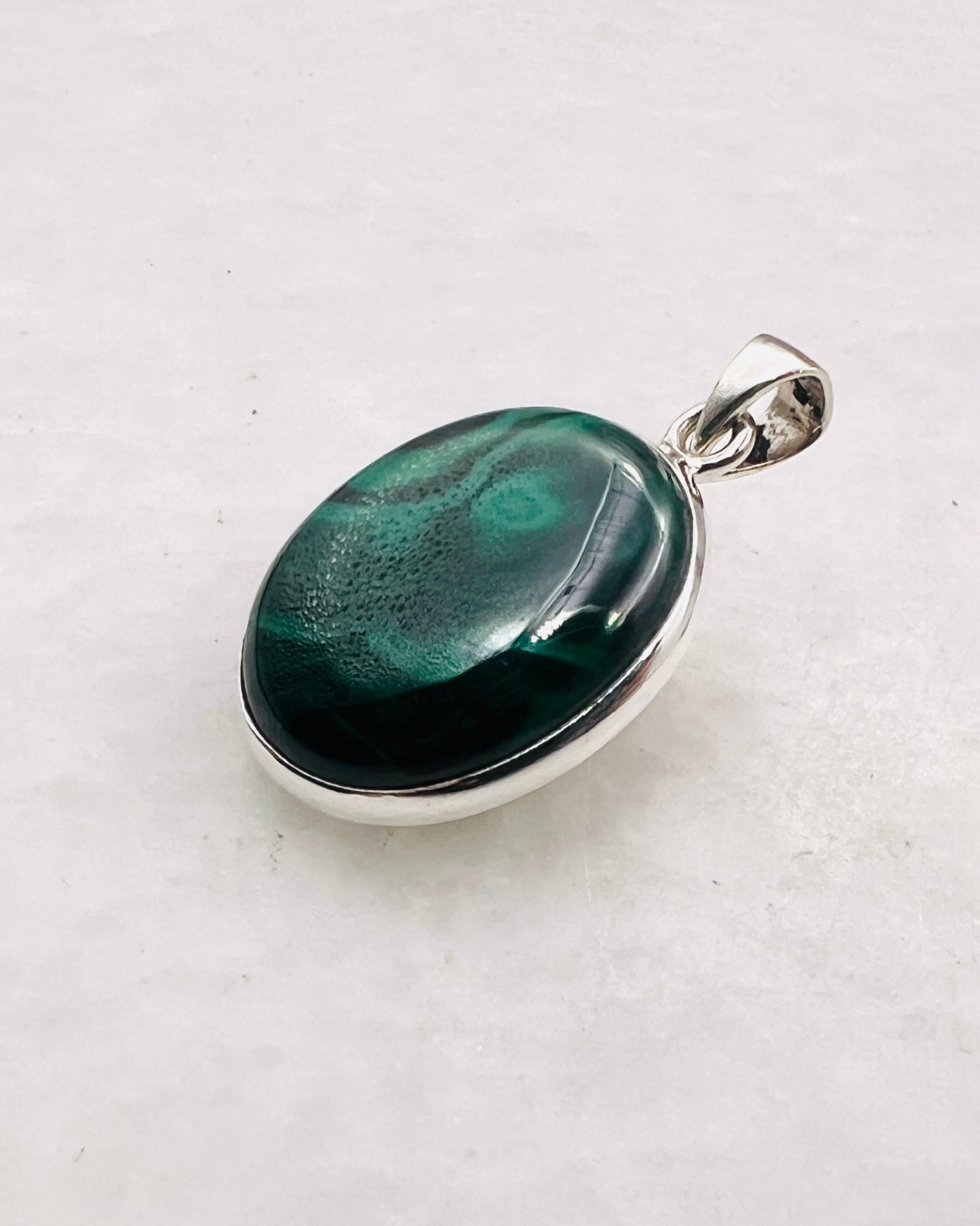 Malachite in 0.925 Silver
