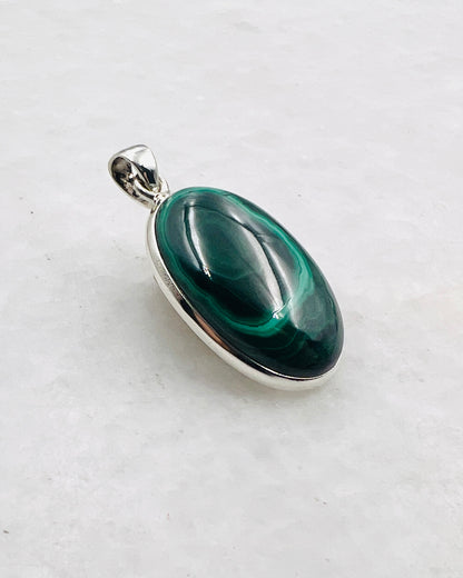 Malachite in 0.925 Silver