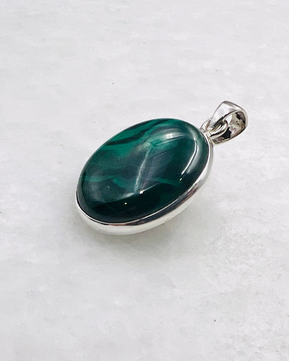 Malachite in 0.925 Silver