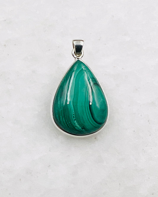 Malachite in 0.925 Silver