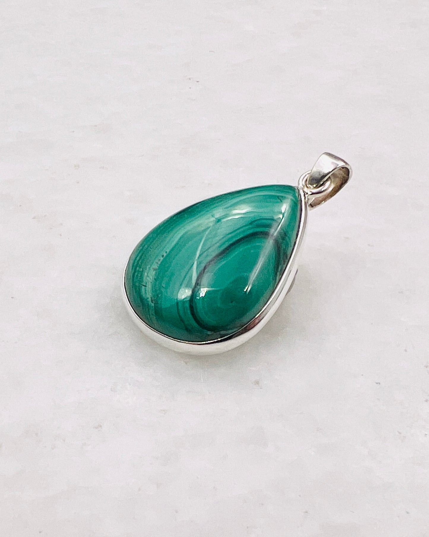 Malachite in 0.925 Silver