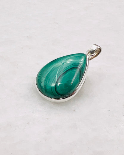 Malachite in 0.925 Silver