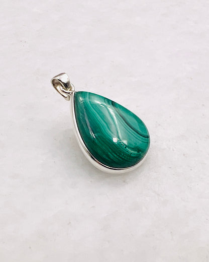 Malachite in 0.925 Silver