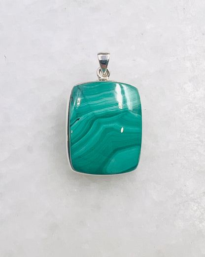 Malachite in 0.925 Silver