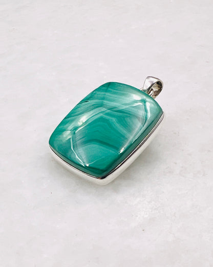Malachite in 0.925 Silver