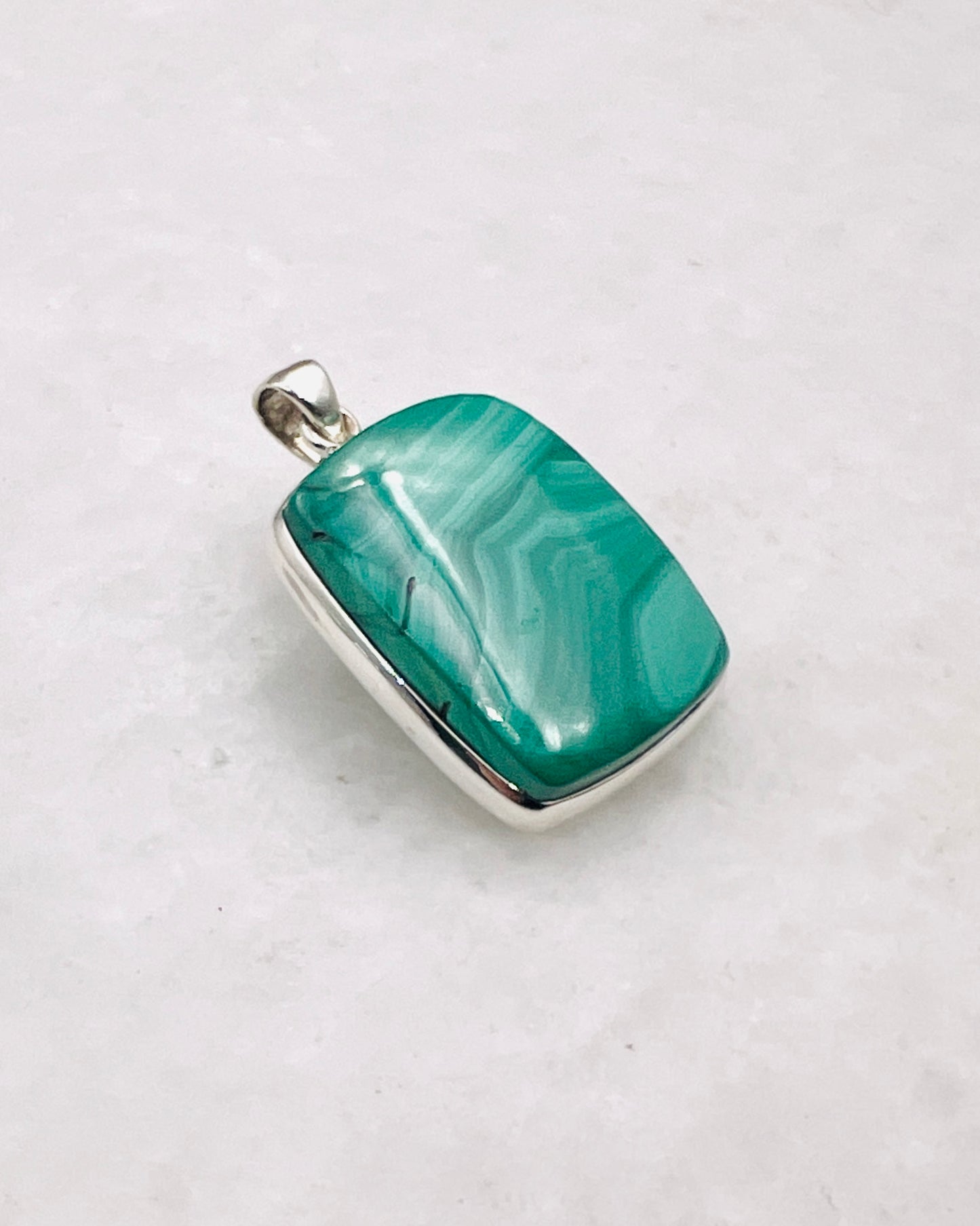 Malachite in 0.925 Silver
