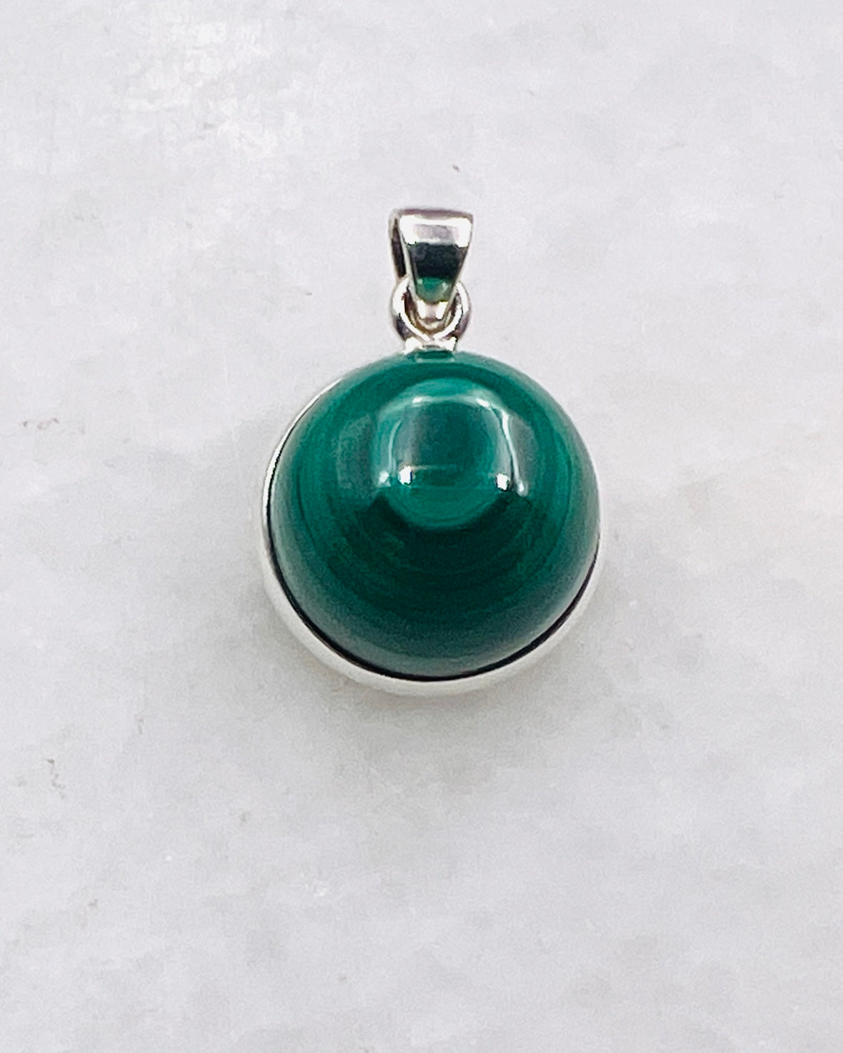 Malachite in 0.925 Silver