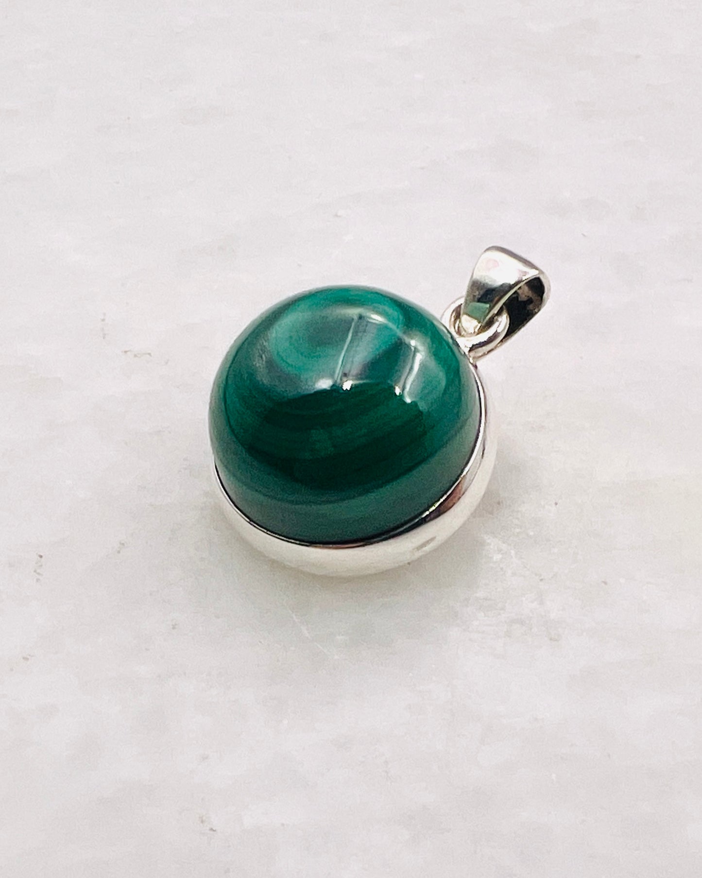 Malachite in 0.925 Silver