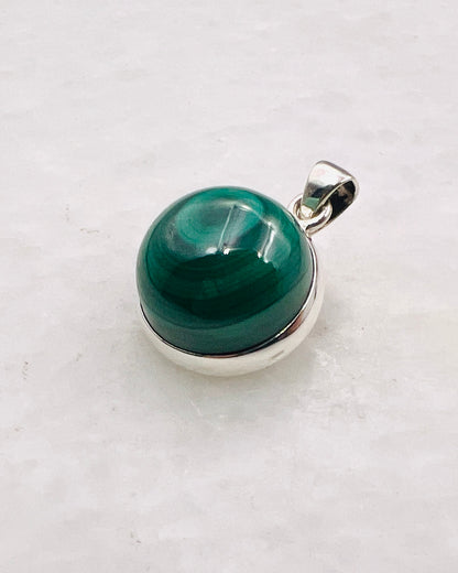 Malachite in 0.925 Silver