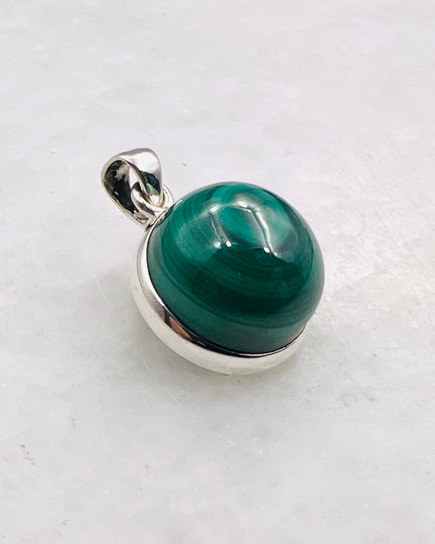 Malachite in 0.925 Silver