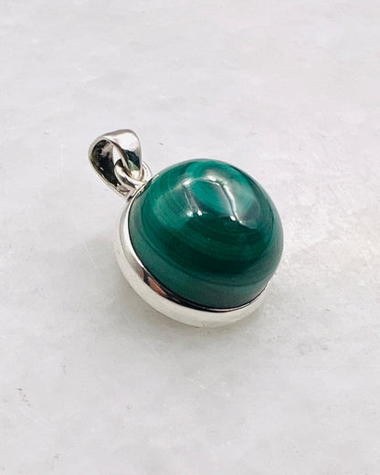 Malachite in 0.925 Silver
