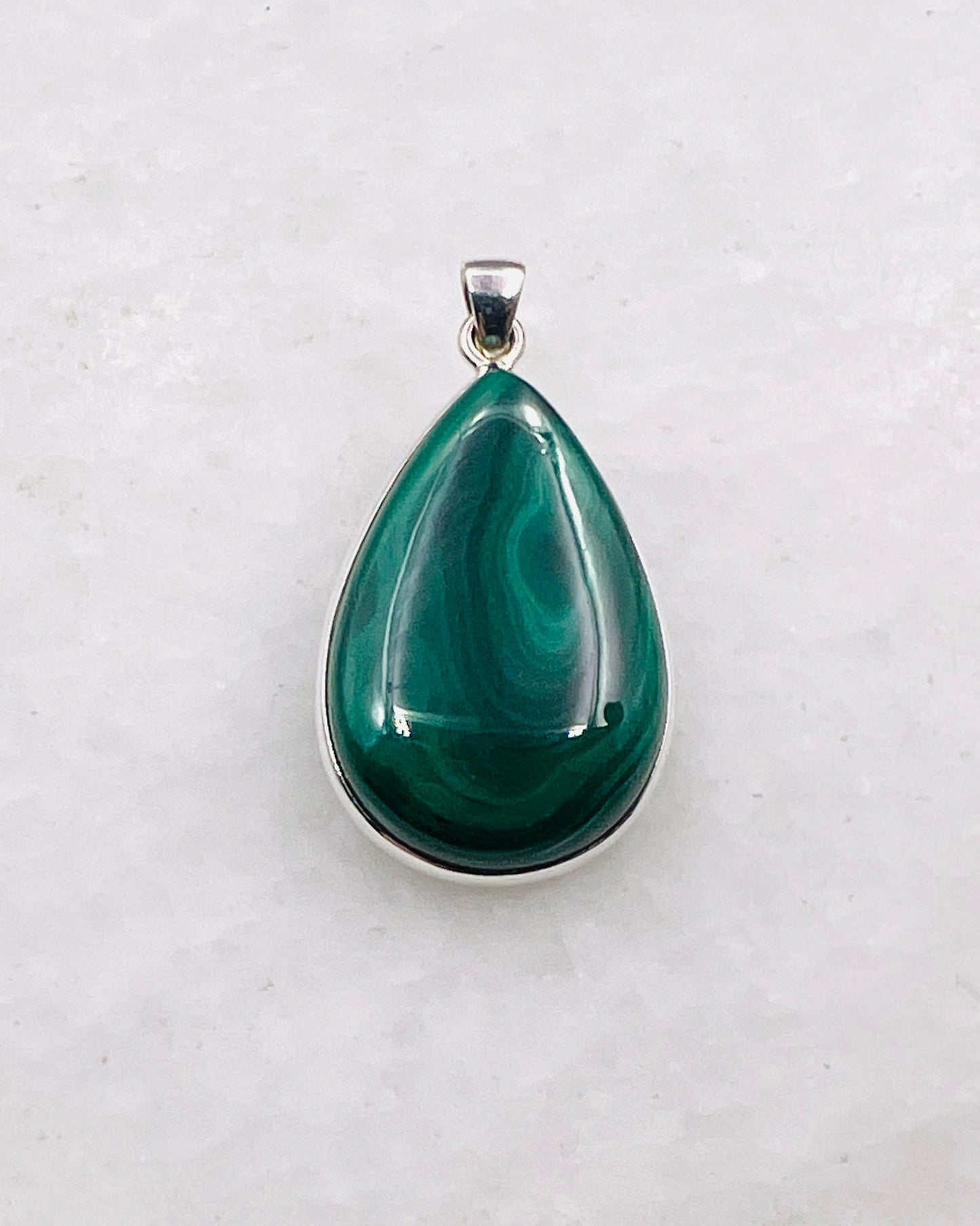 Malachite in 0.925 Silver