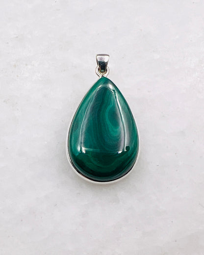 Malachite in 0.925 Silver