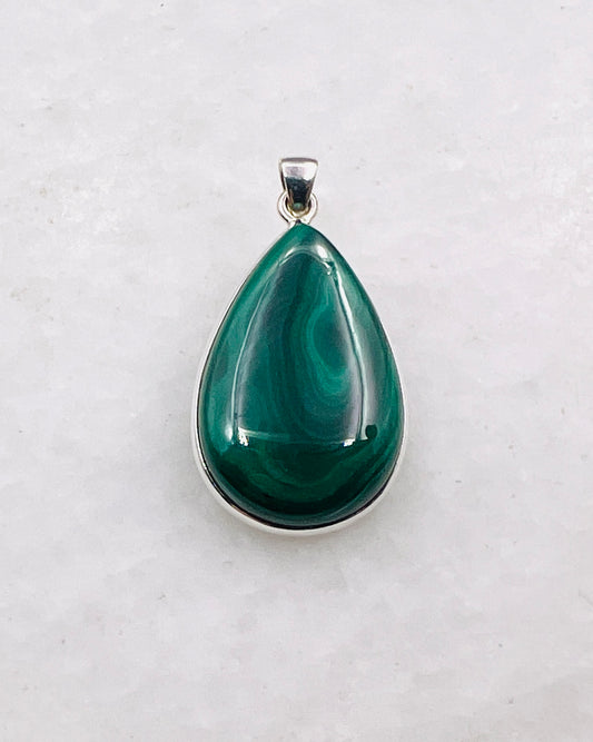 Malachite in 0.925 Silver