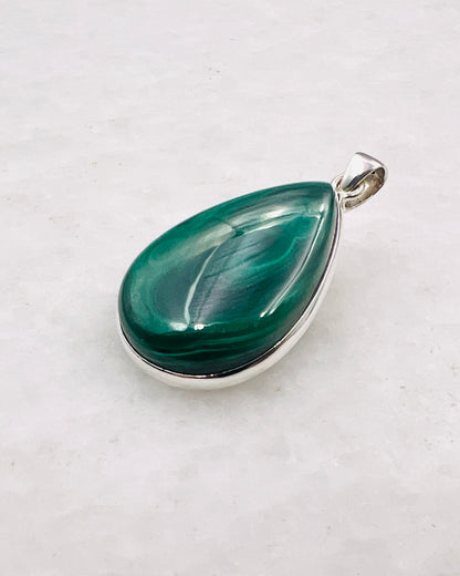 Malachite in 0.925 Silver