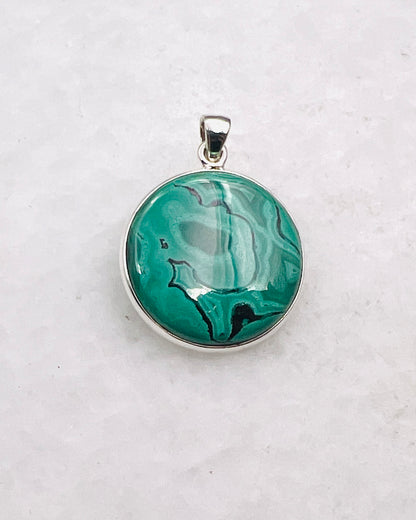 Malachite in 0.925 Silver