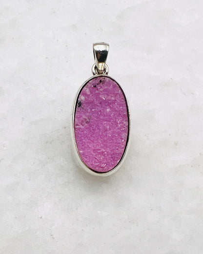 Rosa Kobalt-Druse in 925er Silber