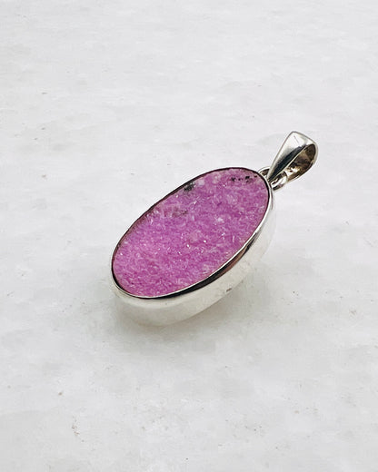 Rosa Kobalt-Druse in 925er Silber