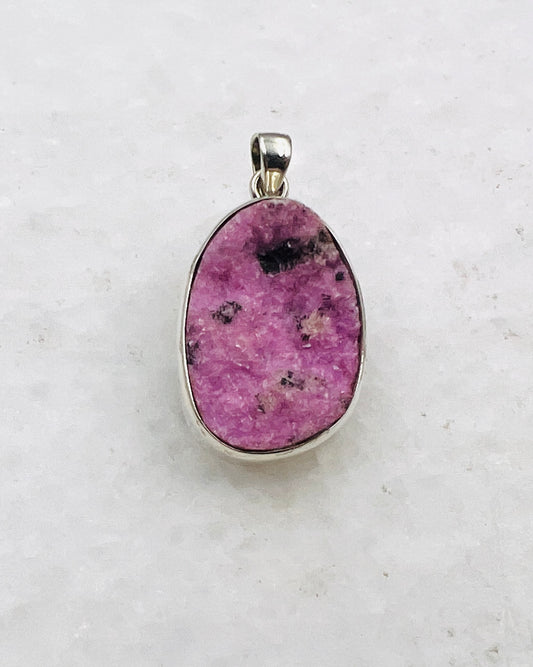 Pink Cobalt Drusy in 0.925 Silver