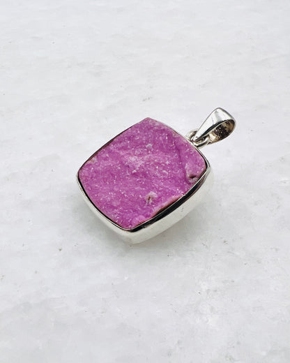 Pink Cobalt Drusy in 0.925 Silver