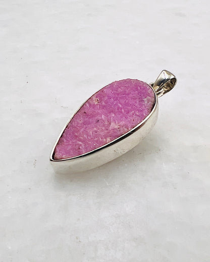 Rosa Kobalt-Druse in 925er Silber