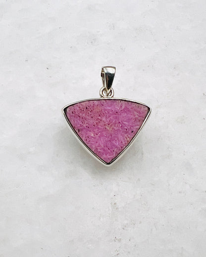 Pink Cobalt Drusy in 0.925 Silver