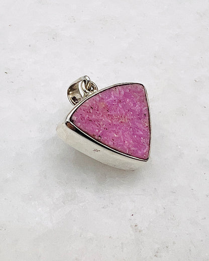 Pink Cobalt Drusy in 0.925 Silver