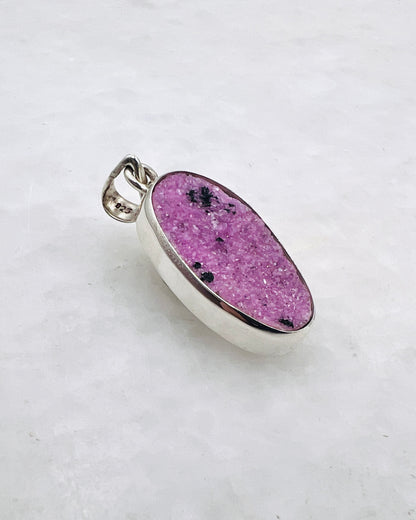 Rosa Kobalt-Druse in 925er Silber