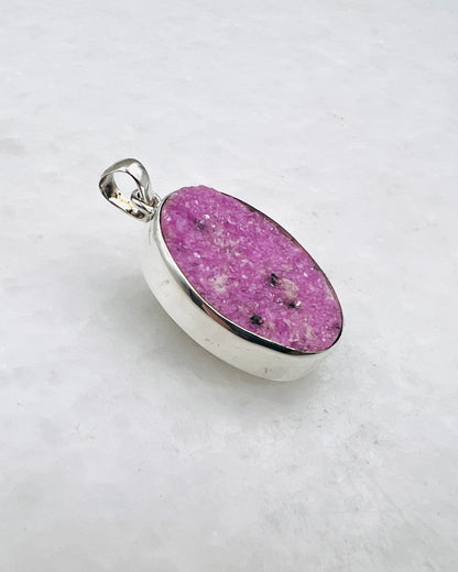 Pink Cobalt Drusy in 0.925 Silver