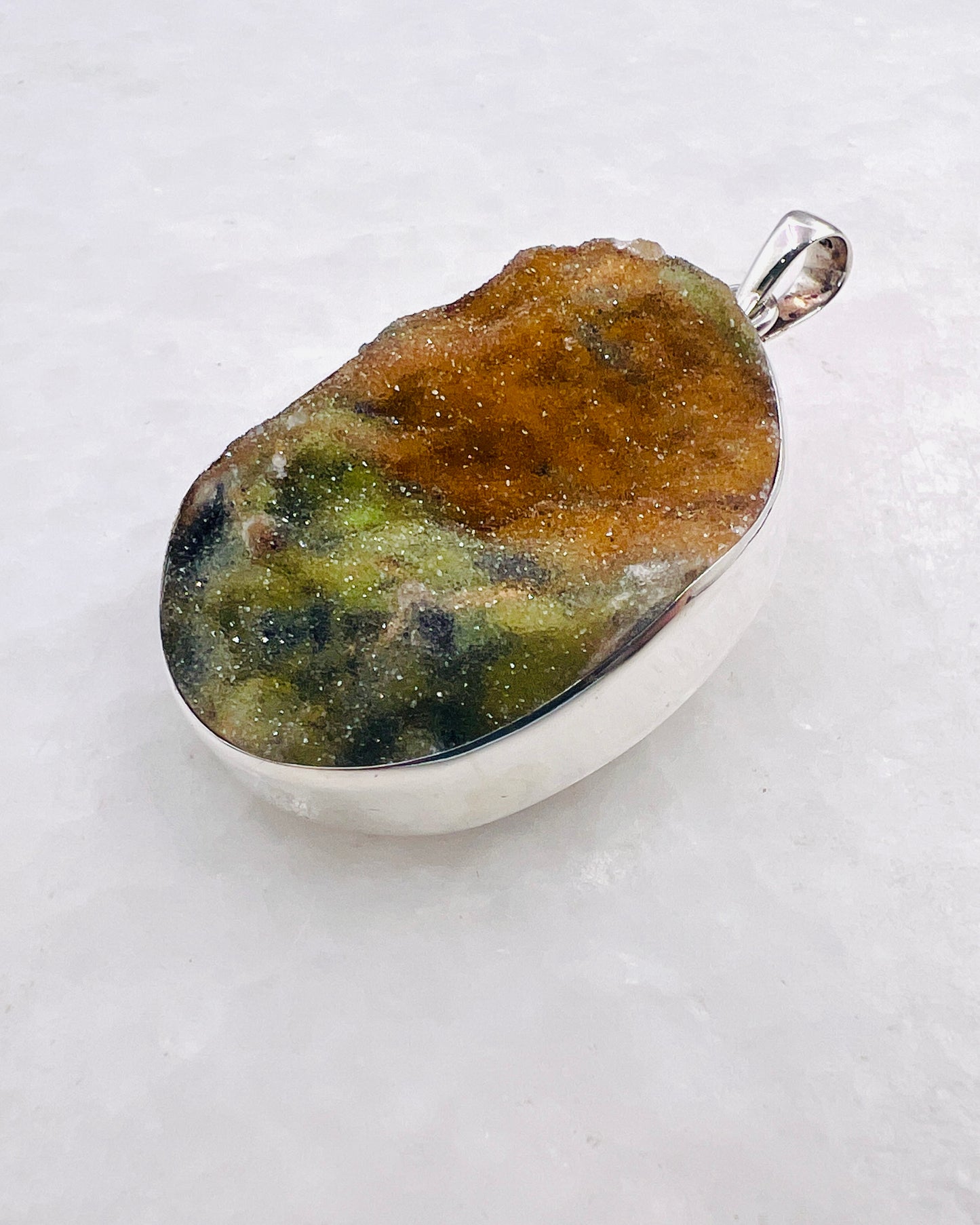 Turkish Chalcedony Drusy in 0.925 Silver