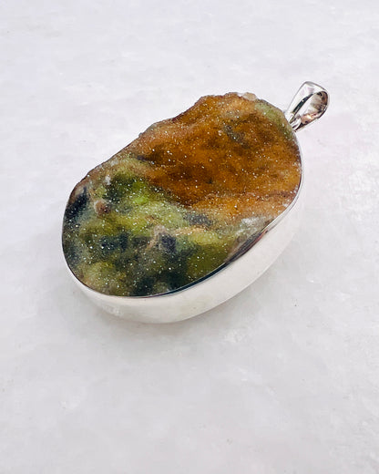 Turkish Chalcedony Drusy in 0.925 Silver