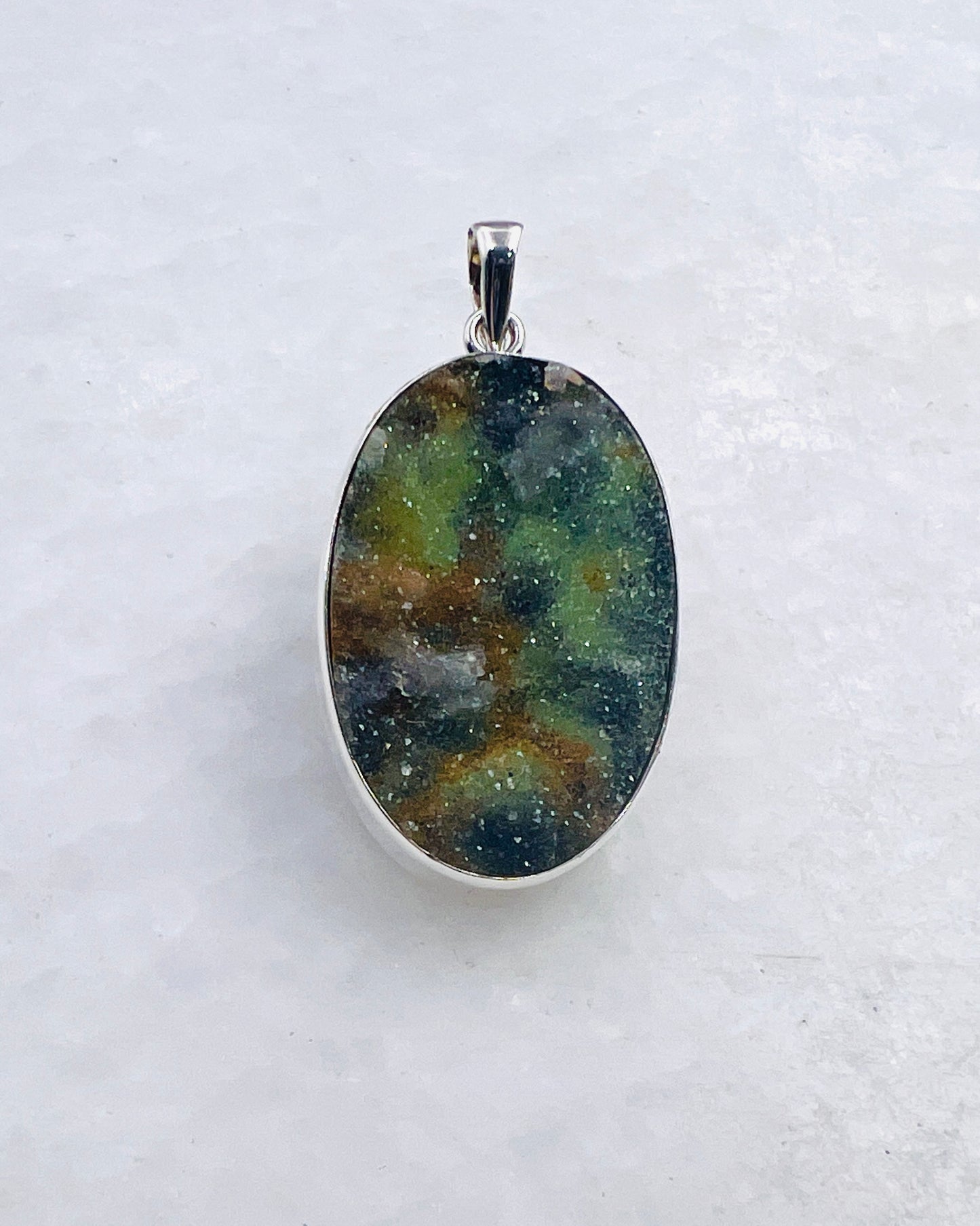 Turkish Chalcedony Drusy in 0.925 Silver