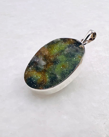 Turkish Chalcedony Drusy in 0.925 Silver