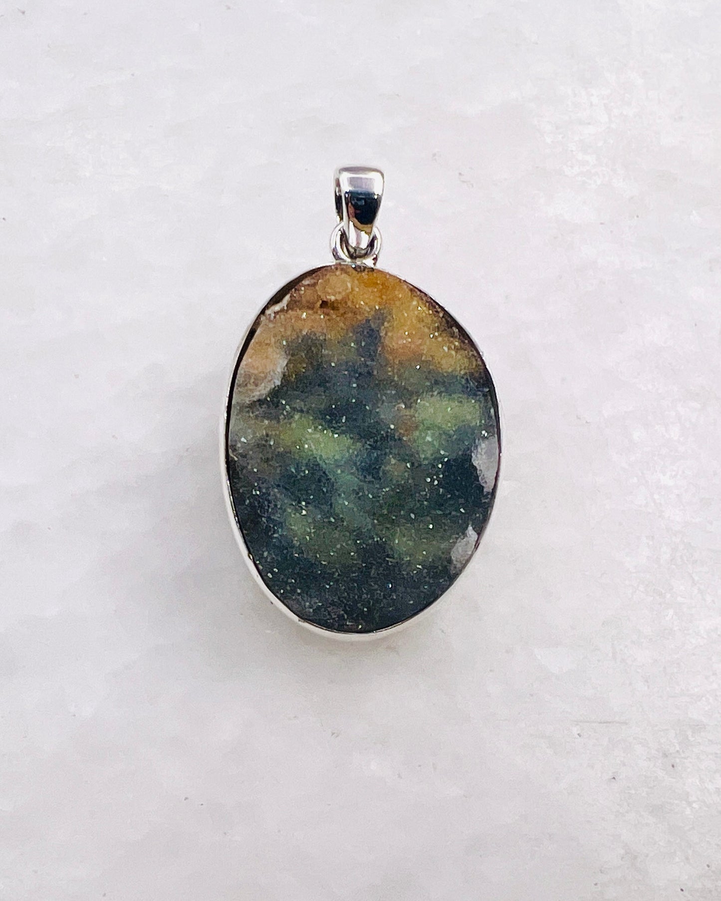 Drusy en calcédoine turque en argent 925