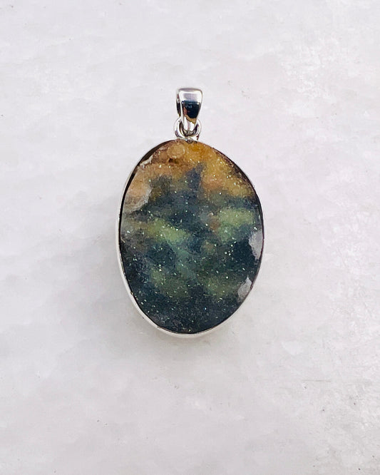 Drusy en calcédoine turque en argent 925