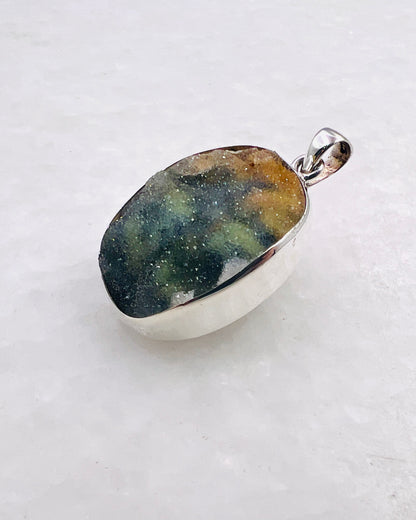 Drusy en calcédoine turque en argent 925