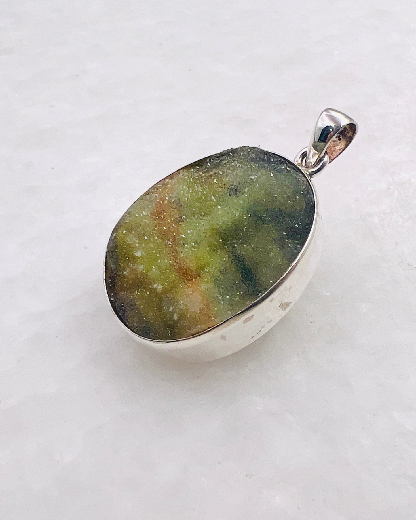 Turkish Chalcedony Drusy in 0.925 Silver