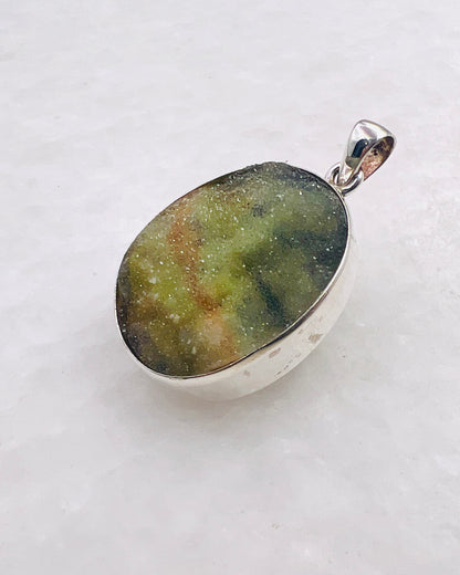 Turkish Chalcedony Drusy in 0.925 Silver