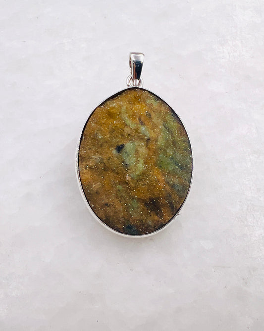 Drusy en calcédoine turque en argent 925