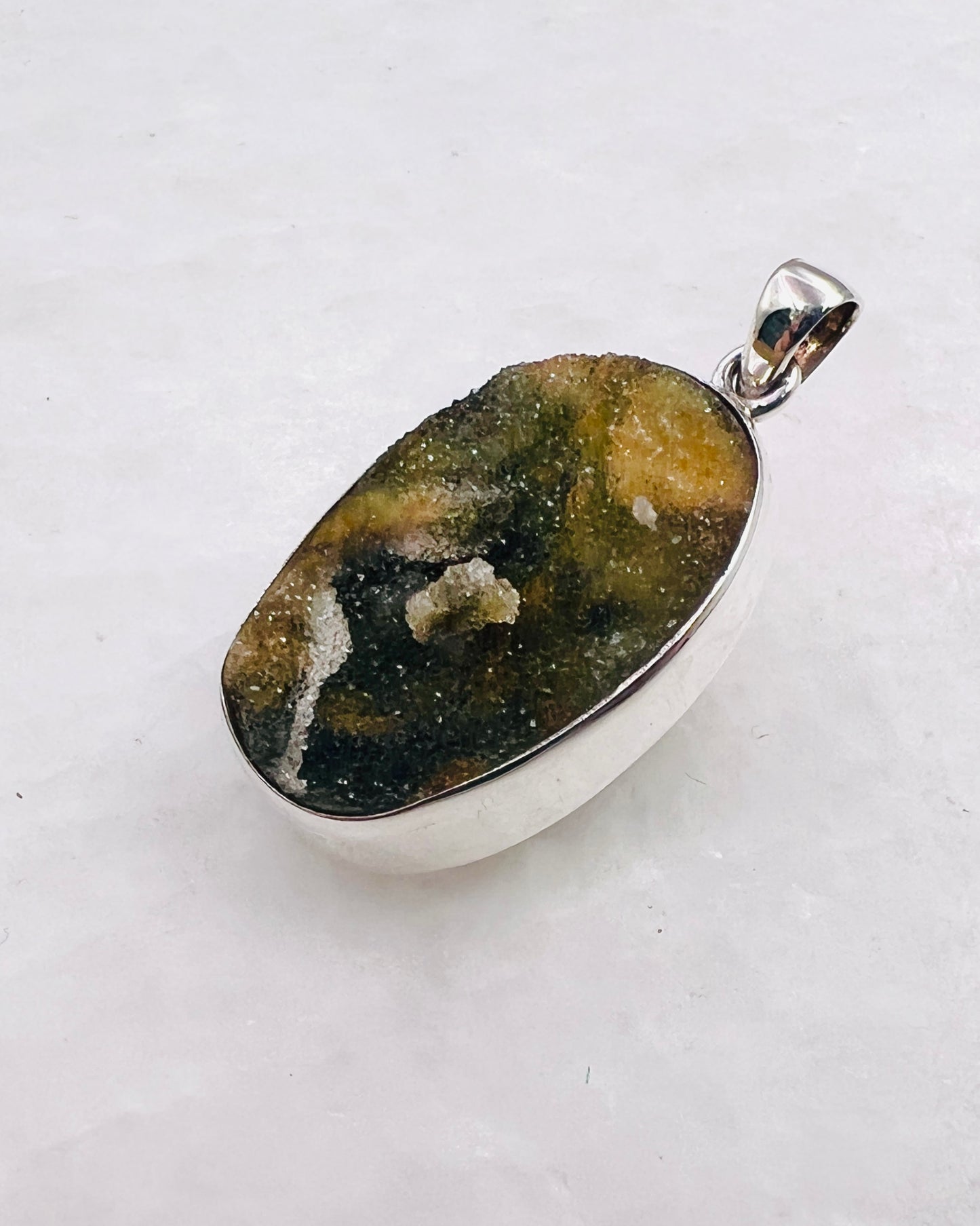 Turkish Chalcedony Drusy in 0.925 Silver