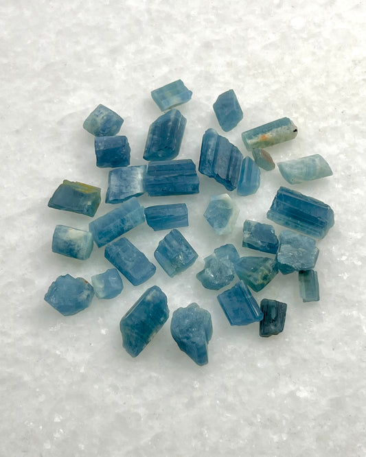 Dark Blue Translucent South Indian Aquamarine Rough - MAQ-0030