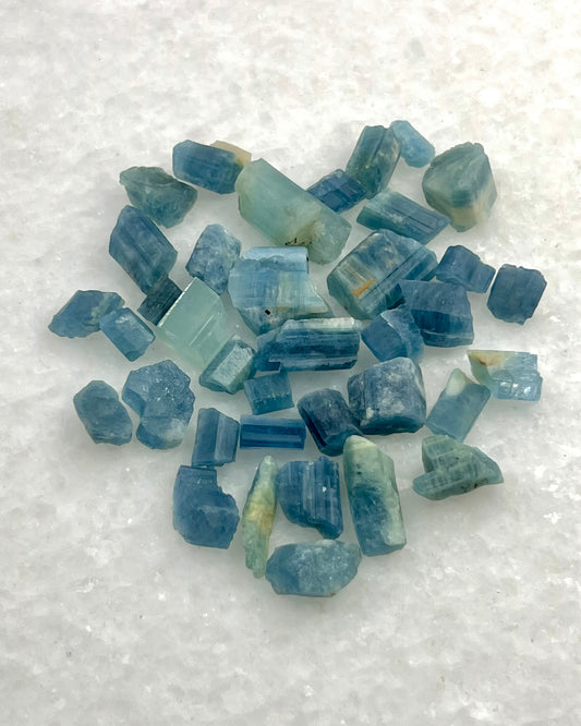 Dark Blue Translucent South Indian Aquamarine Rough - MAQ-0032