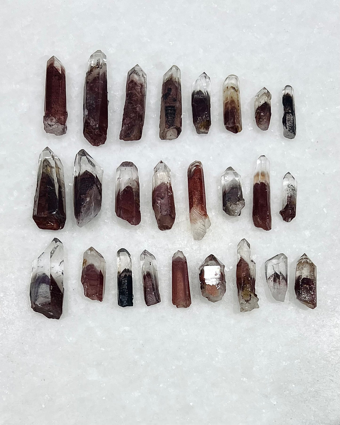 A Grade South Indian Hematite Phantom Quartz- Jewelry and Small Specimen Size - MQZ-0018