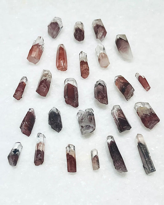 A Grade South Indian Hematite Phantom Quartz- Jewelry and Small Specimen Size - MQZ-0019