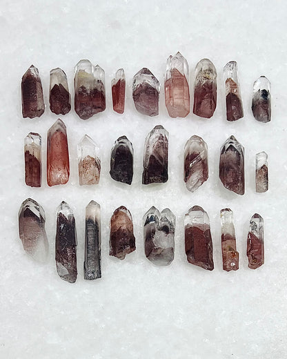 A Grade South Indian Hematite Phantom Quartz- Jewelry and Small Specimen Size - MQZ-0019