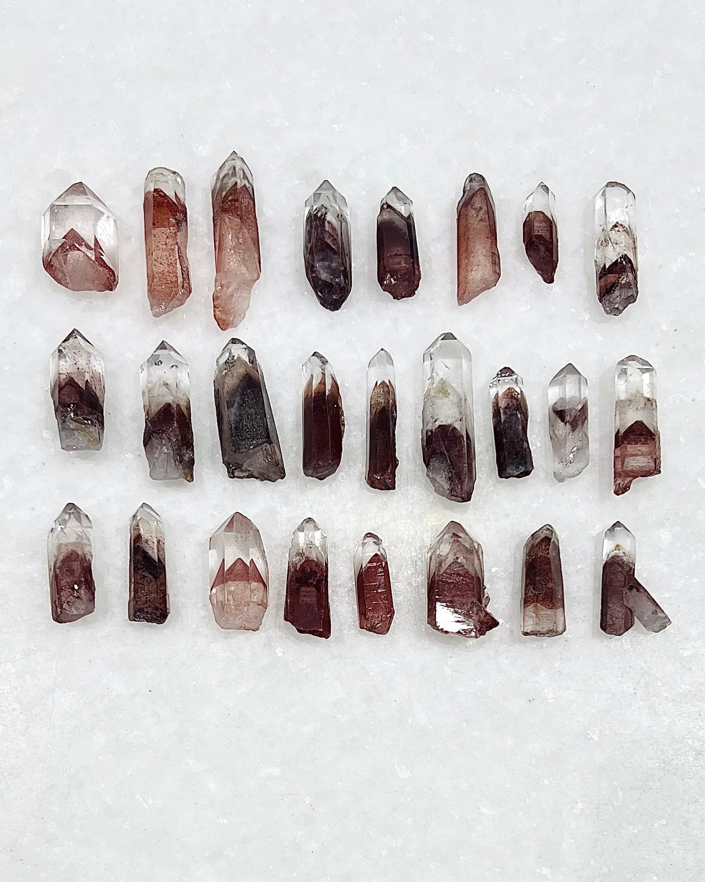 A Grade South Indian Hematite Phantom Quartz- Jewelry and Small Specimen Size - MQZ-0020