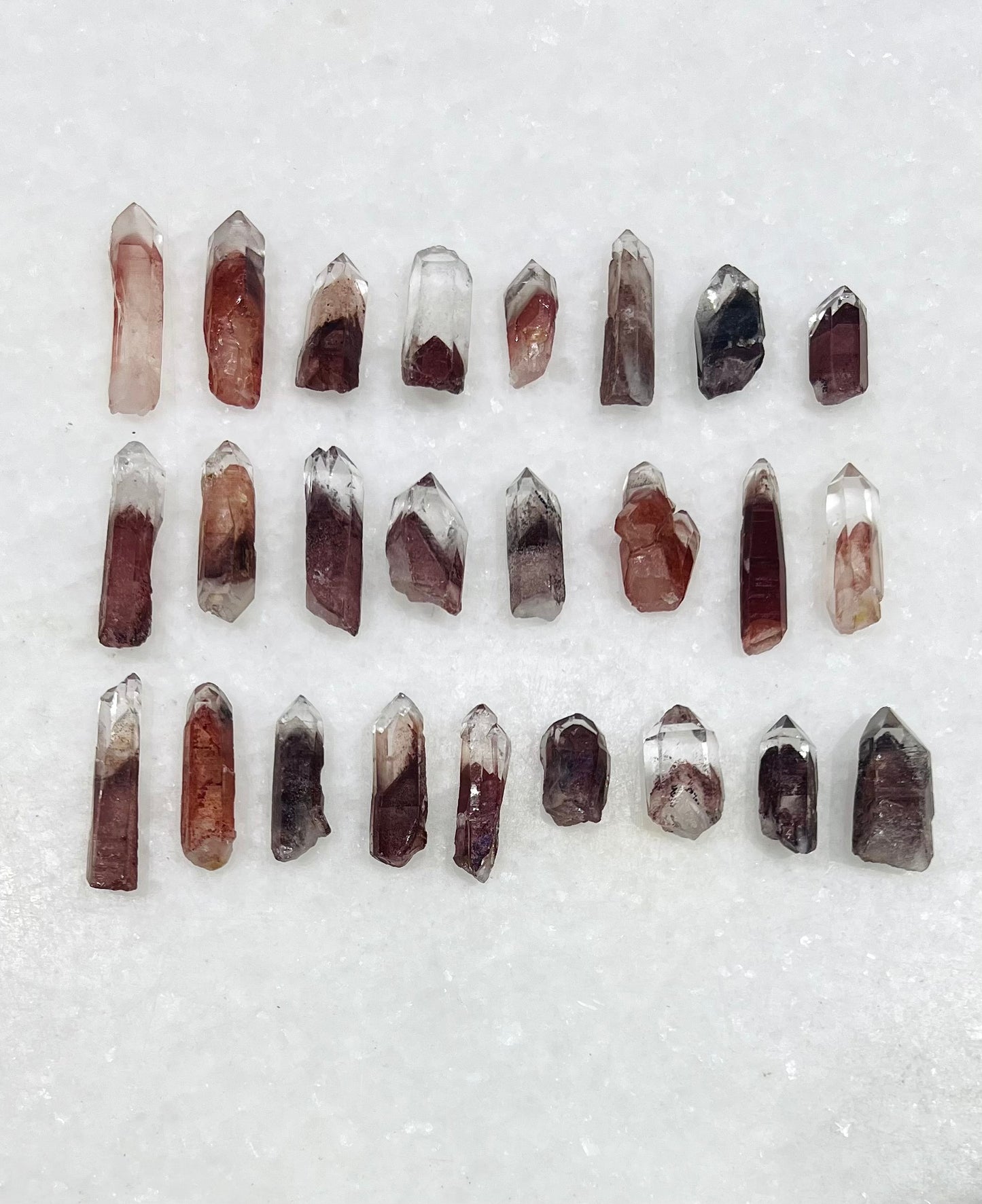 A Grade South Indian Hematite Phantom Quartz- Jewelry and Small Specimen Size - MQZ-0021