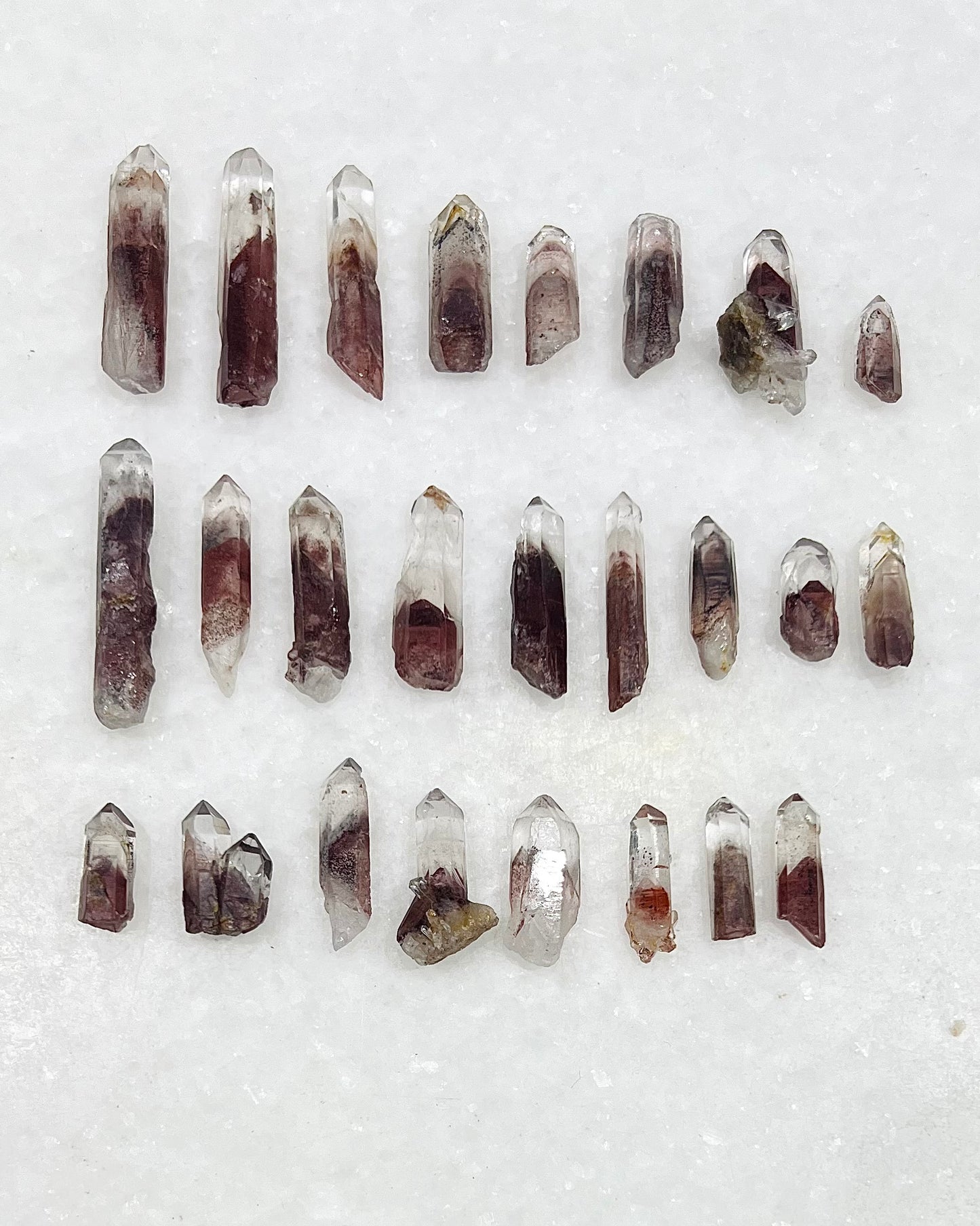 A Grade South Indian Hematite Phantom Quartz- Jewelry and Small Specimen Size - MQZ-0022