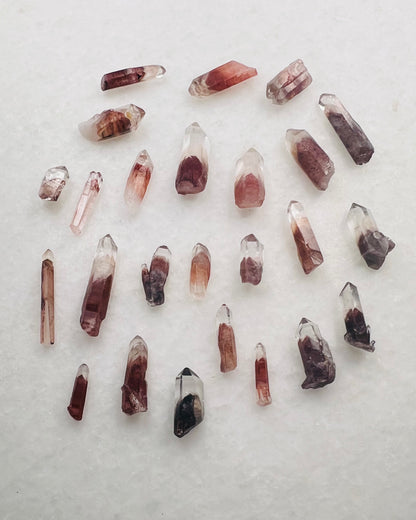 A Grade South Indian Hematite Phantom Quartz- Jewelry and Small Specimen Size - MQZ-0023