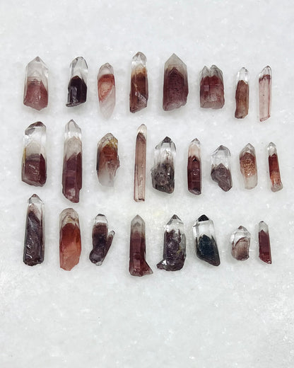 A Grade South Indian Hematite Phantom Quartz- Jewelry and Small Specimen Size - MQZ-0023